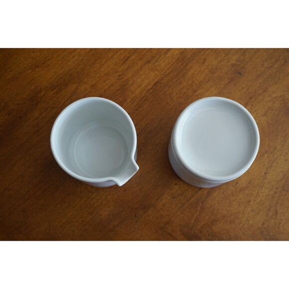 White Bauhaus Trend Pacific Coffee Tea Creamer & Sugar Set Isamu Kenmochi Vtg - Picture 6 of 11